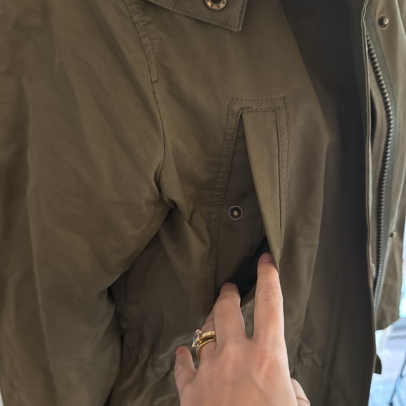 H&M Olive Green Utility Jacket - Size 6 - Picture 9 of 10